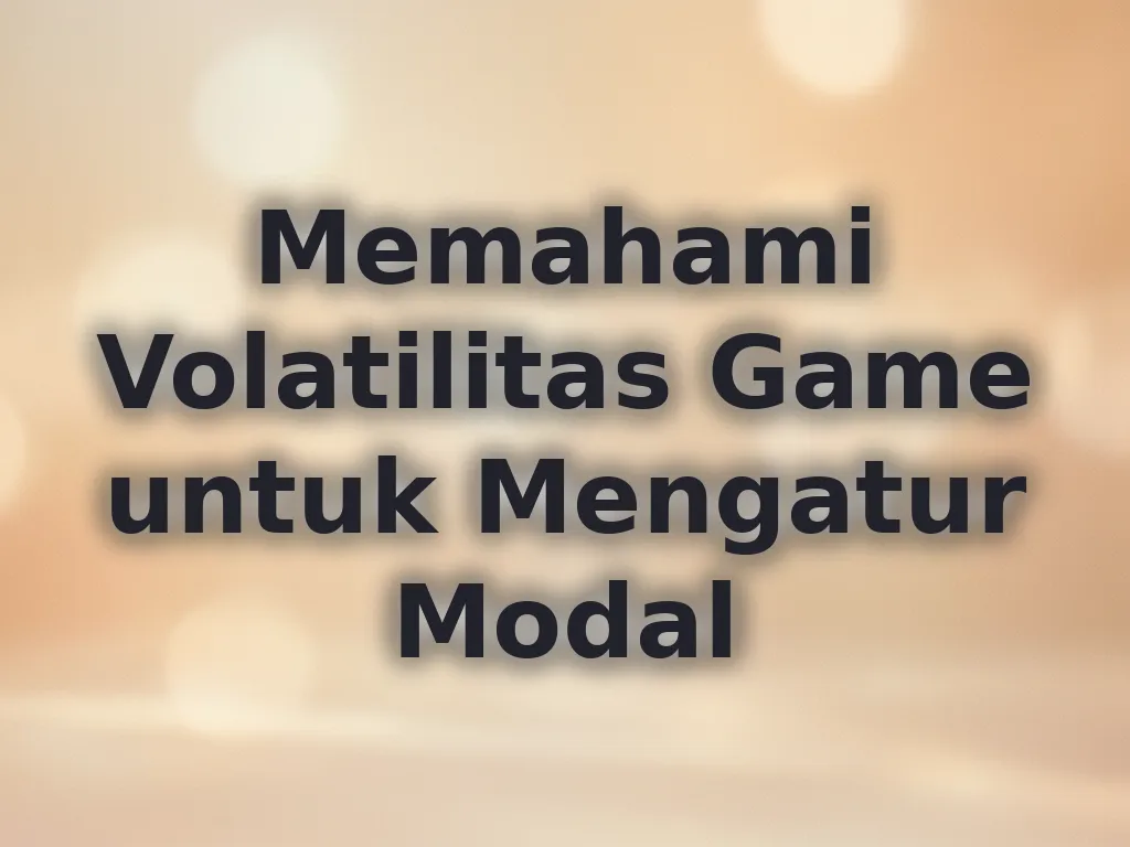 Memahami Volatilitas Game untuk Mengatur Modal